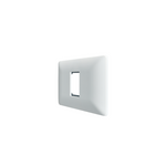 Placa Simple Base Soporte Modulo Tomacorriente Interruptor Stanford Blanco