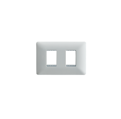 Placa Doble Base Soporte Modulo Tomacorriente Interruptor Stanford Blanco