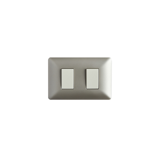 Interruptor Doble 220v Encendido Apagado Certificado Stanford Sec Champagne