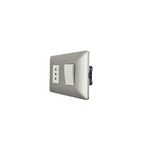 Interruptor Luz Con Tomacorriente Muro Simple Certificado Stanford Champagne