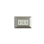 Tomacorriente Enchufe Hembra Triple 220v Certificado Sec Stanford Champagne