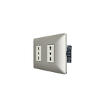 Enchufe Tomacorriente Doble Bipaso 10/16 220v Sec Stanford Champagne