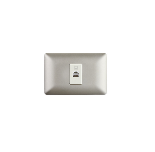 Toma Rrj45 Ethernet Red Internet Oficina Hogar Stanford Champagne