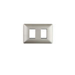 Placa Doble Base Soporte Modulo Tomacorriente Interruptor Stanford Champagne