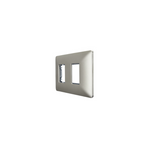 Placa Doble Base Soporte Modulo Tomacorriente Interruptor Stanford Champagne