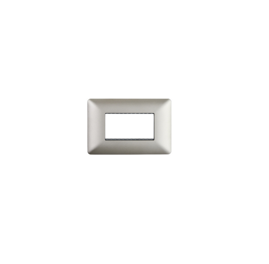 Placa Triple Base Para Modulo Tomacorriente Interruptor Stanford Champagne