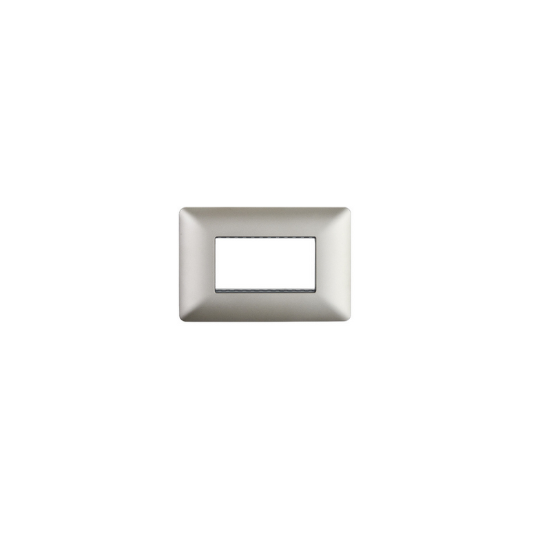 Placa Triple Base Para Modulo Tomacorriente Interruptor Stanford Champagne