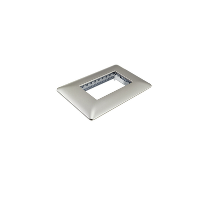 Placa Triple Base Para Modulo Tomacorriente Interruptor Stanford Champagne