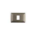 Placa Simple Base Soporte Modulo Tomacorriente Interruptor Stanford Café