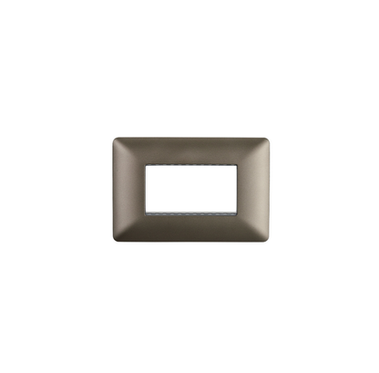 Placa Triple Base Para Modulo Tomacorriente Interruptor Stanford Café