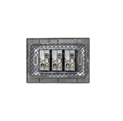 Interruptor Triple Encendido Apagado Stanford (9/32) 220v 10a Sec Grafito