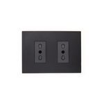 Enchufe Tomacorriente Doble Bipaso Stanford 10/16a 250v Sec Grafito