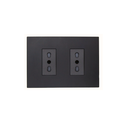 Enchufe Tomacorriente Doble Bipaso Stanford 10/16a 250v Sec Grafito