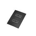 Enchufe Tomacorriente Doble Bipaso Stanford 10/16a 250v Sec Grafito