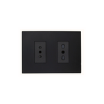 Enchufe Tomacorriente Simple 10a + Bipaso 10/16a 250v Stanford Grafito