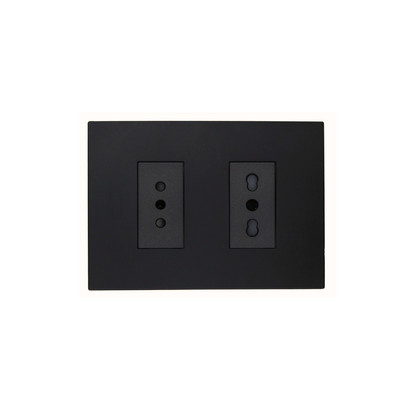 Enchufe Tomacorriente Simple 10a + Bipaso 10/16a 250v Stanford Grafito