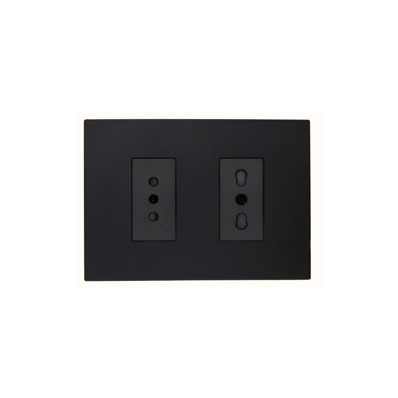 Enchufe Tomacorriente Simple 10a + Bipaso 10/16a 250v Stanford Grafito