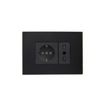 Enchufe Tomacorriente Schuko + Simple Bipaso 10/16a Sec Grafito