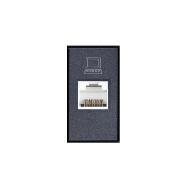 Modulo Toma Red Computacion Rj45/6e Stanford Certificado Sec Grafito