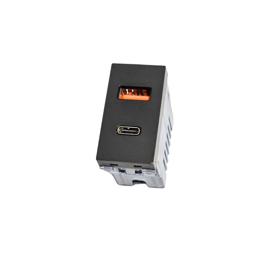 Modulo Toma USB Tipo A + C Stanford Sec Grafito