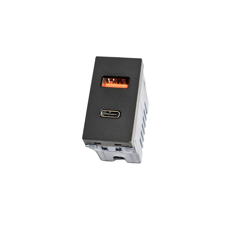 Modulo Toma USB Tipo A + C Stanford Sec Grafito