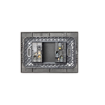 Interruptor 9/12 + Enchufe Tomacorriente Simple Stanford 220v 10a Sec Negro