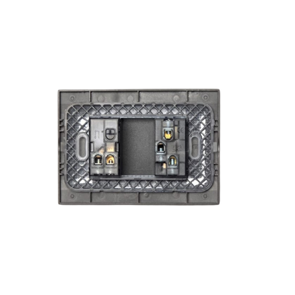 Interruptor 9/12 + Enchufe Tomacorriente Simple Stanford 220v 10a Sec Negro