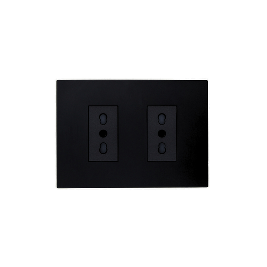 Enchufe Tomacorriente Doble Bipaso Stanford 10/16a 250v Sec Negro