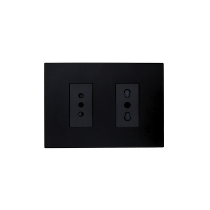 Enchufe Tomacorriente Simple 10a + Bipaso 10/16a 250v Stanford Negro