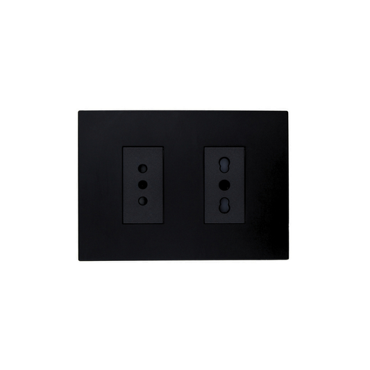 Enchufe Tomacorriente Simple 10a + Bipaso 10/16a 250v Stanford Negro
