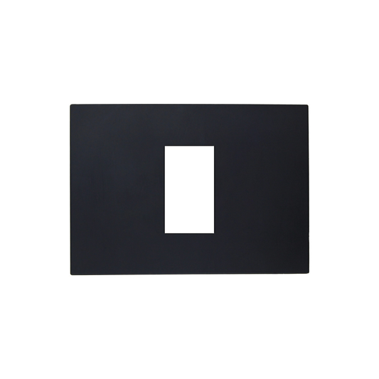 Placa Simple Con Soporte Stanford Negro