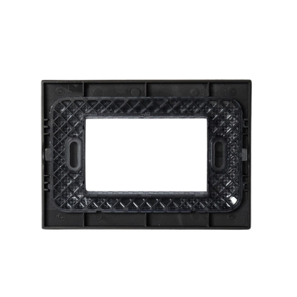 Placa Triple Con Soporte Stanford Negro