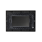 Placa Ciega Con Soporte Stanford Negro