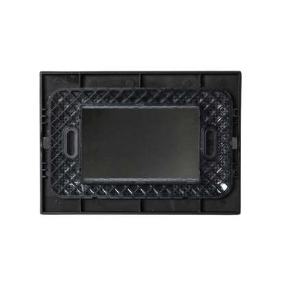 Placa Ciega Con Soporte Stanford Negro