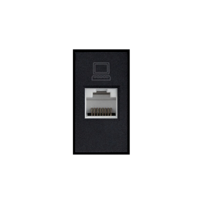 Modulo Toma Red Computación Rj45/6e Stanford Certificado Sec Negro