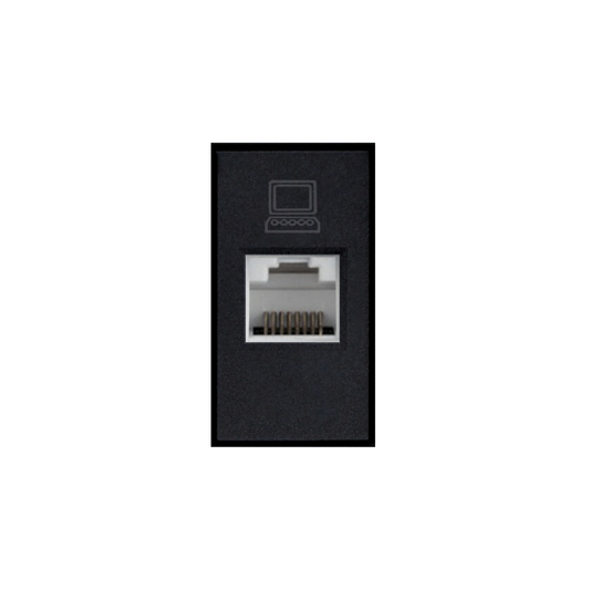 Modulo Toma Red Computación Rj45/6e Stanford Certificado Sec Negro