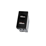 Modulo Toma USB Doble Tipo A Stanford Sec Negro