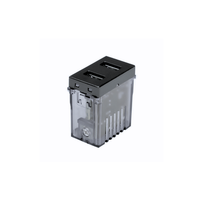 Modulo Toma USB Doble Tipo A Stanford Sec Negro
