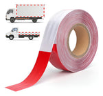 Cinta Reflejante Rojo Blanco 48mmx25m Camión Carro Seguridad Rojo