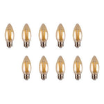 Pack 10 Ampolleta Led Vela Vintage 2w E27 2700k Ambar - Deus Group