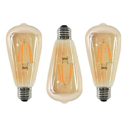 Pack 3 Ampolleta Vintage E27 Led St64 4w Konnergie Deus - Deus Group