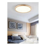 Panel Plafón Led Borde Madera Sobrepuesto  Moderno 40cm 76w - Deus Group