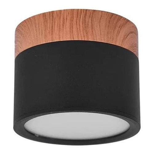 Panel Sobrepuesto Borde Madera Decorativo Led 6w Luz Fria - Deus Group