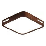 Panel Plafón Led Borde Madera Sobrepuesto Cuadrado  40cm 72w - Deus Group