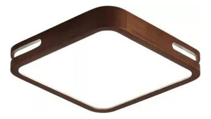 Panel Plafón Led Borde Madera Sobrepuesto Cuadrado  40cm 72w - Deus Group 