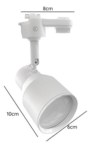 Pack 3 Foco Monofásico Lámpara Techo Riel Muro Elegante Gu10