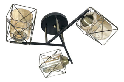 Pack 3 Aplique Cobre Triple E27 Led Zibal Konnergie Deus - Deus Group 