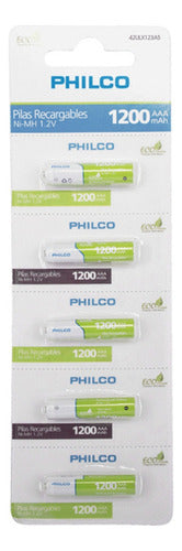 Blister 5 Pilas Recargables Aaa 1200 Mah Multiusos Philco - Mi tienda 