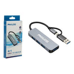 Hub USB-C a USB 4 en 1 Philco | Adaptador de Alta Velocidad - Deus Group