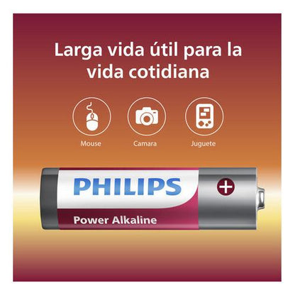 Pilas Alcalinas Aa Philips Lr6p4b Cilíndricas Blister 4 Und